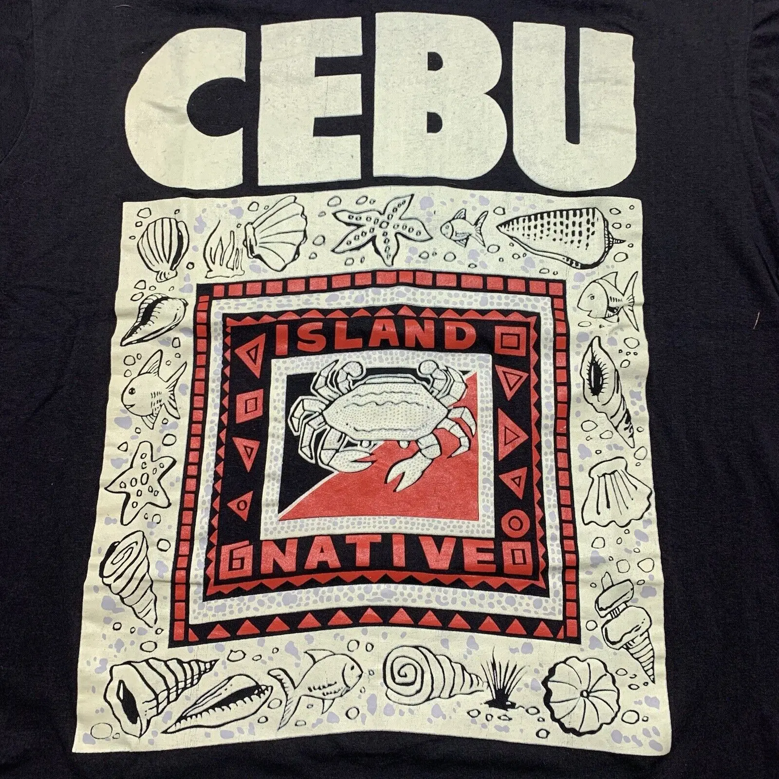 Cebu Filipinler T Shirt Filipinli Adalı Yerli Gurur Sanat Tee Doğa Kabukları uzun kollu