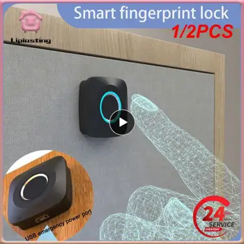 1/2 ADET parmak izi kilidi Akıllı dolap kilidi s Biyometrik Anahtarsız Mobilya Çekmece Dolap Dolap parmak izi kilidi s Çekmece İçin