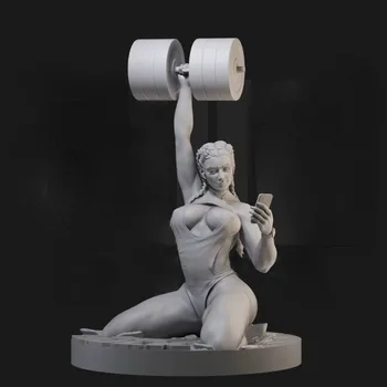 1/24 Ölçekli Reçine Şekil Monte Model Seti Seksi Spor Kız Minyatür Heykeli Oyuncak Demonte ve Boyasız Ücretsiz Kargo
