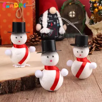 1 ADET 8cm Dollhouse Minyatür Kardan Adam Kolye Noel Dekorasyon Süsler Modeli Noel Dekor Oyuncak Bebek Evi Aksesuarları