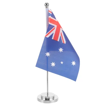 1 Takım Masa Bayrağı Dekor Masa Bayrağı Süsleme Avustralya Bayrağı Standı Masa Bayrağı DIY için