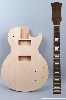 1 takım Gitar Kiti Gitar Gövdesi P90 Pikap Gitar Boyun 22 fret 24.75 inç cıvata