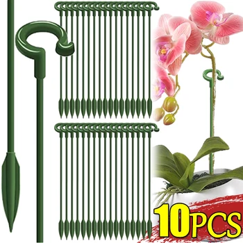 10/1 adet Plastik Bitki Destekler Sopa Çiçek Standı Araçları Kullanımlık Sabit Saksı Bitki Tutucular Bahçe Malzemeleri Sebze Braketi