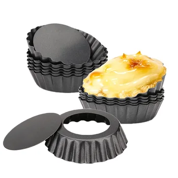 13 Adet Yumurta Tart Kalıpları 3 inç Mini Tart Tavalar Çıkarılabilir Alt Cupcake Kek Muffin Kalıp Teneke Tava Pişirme Aracı