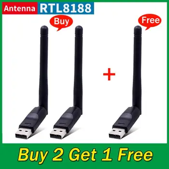 150 Mbps MT7601 Kablosuz Ağ Kartı Mini USB wifi adaptörü LAN Wi-Fi Alıcısı Dongle Anten 802.11 B / g / n PC Windows RTL8188