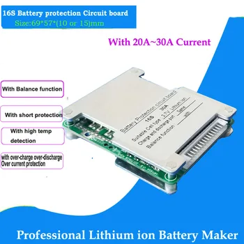 16 S 60 V (67.2 V) lityum iyon batarya BMS ile 20A sabit çalışma akımı için e-bike li - ion pil ve diğerleri