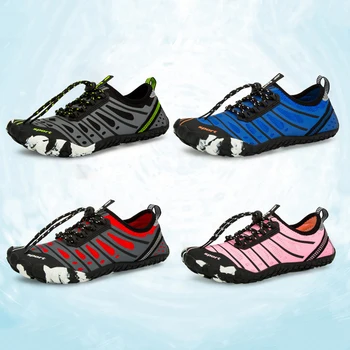 2023 Yeni Yaz Erkekler Beş Parmak Aqua Ayakkabı Kadın Yalınayak su ayakkabısı Nefes Yürüyüş yürüyüş botları Plaj Açık Ayakkabı