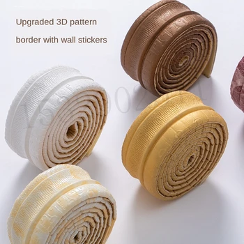 3D PVC Kendinden yapışkanlı Su Geçirmez Sınır Duvar Sticker Üst Köşe Hattı Duvar Kenar Şeridi Duvar Sticker Fayans Süpürgelik Hattı Duvar Kağıdı