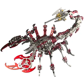 3d Akrepler Metal Bulmaca Steampunk Mekanik Böcek model seti Yüzen Şehir Çelik Warcraft Monte El Yapımı Oyuncak Yetişkinler İçin