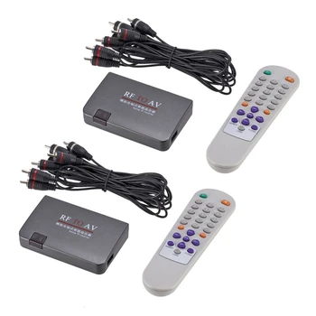 AT41 2X RF AV Dönüştürücü, Kanal Seçici, Kablo TV Projeksiyon TV, Video Bağlantı Noktası Tam Sistemi Destekler AC110-240V ABD Plug