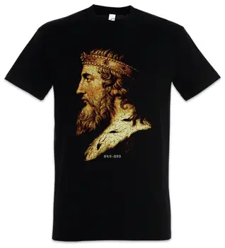 Alfred Büyük T-Shirt Kral Portre Krallık Wessex Anglo-Saksonlar İngiltere İNGİLTERE