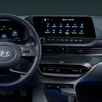 Araba Radyo GPS Navigasyon Ekran Temperli Cam Koruyucu Film Araba İç Sticker Hyundai Bayon 2021 2022 10.25 İnç
