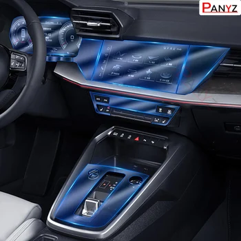 Araba İç Merkezi Konsol Şeffaf TPU koruyucu film Anti-scratch Onarım Sticker Aksesuarları Tamir Audi A3 8Y 2021-22