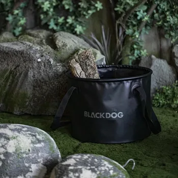 Blackdog Taşınabilir Katlanır Kova 20L Büyük Kapasiteli Yuvarlak Kova Su Geçirmez Aşınmaya dayanıklı Katlanabilir Ayak İliklerine Kova