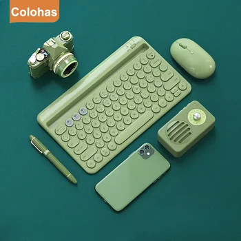Bluetooth kablosuz klavye Ofis Ultra ince tablet telefon Evrensel Kablosuz Dilsiz Tutucu ile Üç Bluetooth Oyun Klavyesi