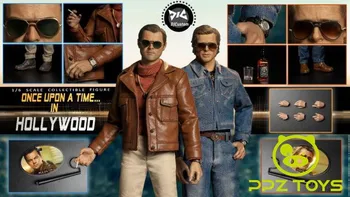 DJ-ÖZEL NO-16005 Bir Zamanlar Hollywood'da 1/6 Ölçekli Leonardo DiCaprio Brad Pitt Çift Şekil Seti Modeli