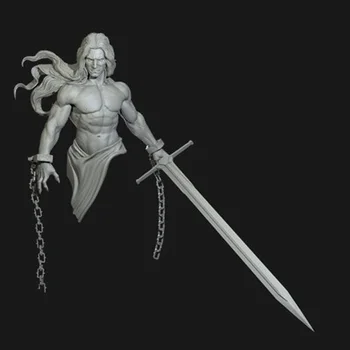 Demonte 1/10 antik fantezi adam savaşçı büstü Reçine figürü minyatür model kitleri Boyasız
