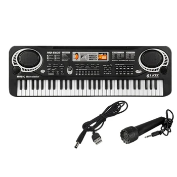 Dijital Müzik Elektronik Klavye 61 Tuşlu Elektronik Klavye 3-12 Yaş Arası Müzik Oyuncak Klavyeler