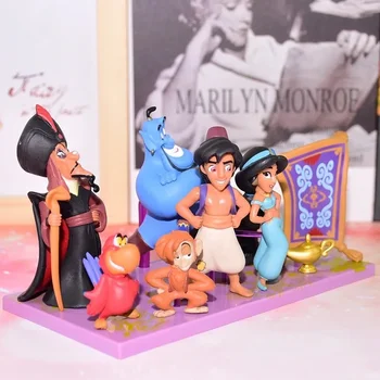 Disney Prenses yasemin figürü oyuncak Kötü Maymun Kaplan Aladdin ve Onun Lambası PVC Aksiyon şekilli kalıp Oyuncak Bebek