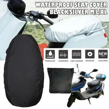 Evrensel Motosiklet Yağmur klozet kapağı Esnek Su Geçirmez 210D Eyer Motosiklet Aksesuarları Korumak Toz Ekilen Kapak Siyah U A5L0