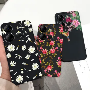 Güzellik Çiçek Telefon Kapak Tecno Spark GO 2023 Pop 7 Pro Kılıfları Infinix Akıllı 7 Capas Yumuşak Silikon Darbeye Dayanıklı Tampon Coque