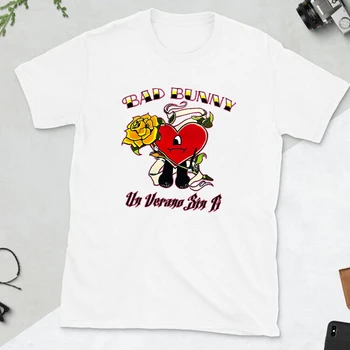Hip Hop Kötü Tavşan T Shirt Yaz Kısa Kollu Unisex Kadın Tee Gömlek Kadın Erkek Grafik T Shirt Streetwear Erkek Üstleri