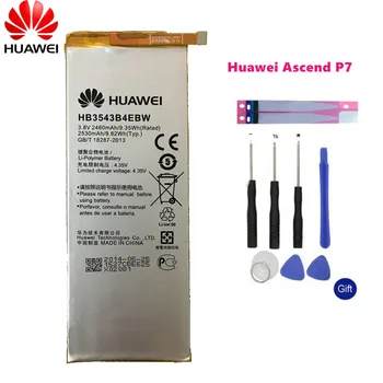Huawei Orijinal Pil için Huawei P7 HB3543B4EBW Şarj Edilebilir 2460mAh Yedek Pil için Huawei P7 + Hediye Araçları