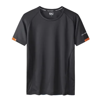 Hızlı Kuru Spor T Shirt Erkek 2024 Kısa Kollu Yaz Rahat Beyaz Artı Boyutu 6XL 7XL 8XL 9XL Tees Tops SPOR Tshirt Erkek Giysileri