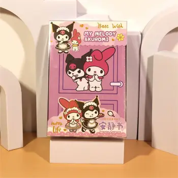 Kawaii Sanrios Hello Kitty Kuromi Cinnamoroll Benim Melodi Pochacco Pvc Hediye Kutusu Sessiz Kitap Karikatür Öğrenci Kırtasiye Malzemesi Kitap