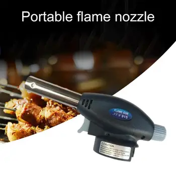 Kaynak Gaz Meşale Alev Tabancası Brülör Memesi Flamethrower Pişirme Kamp Bütan Brülör Açık BARBEKÜ Lehimleme Torch Mutfak Pişirme