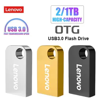 Lenovo Flash Sürücü 2TB USB 3.0 Su Geçirmez yüksek hızlı USB bellek Taşınabilir SSD 512GB Metal Pendrive U Disk USB bellek dizüstü Bilgisayar İçin
