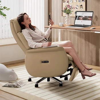 Lüks Çalışma ofis koltuğu Oyun Haddeleme Deri Tabureleri Recliner ofis koltuğu Mobil Cadeiras De Escritorio yatak odası mobilyası