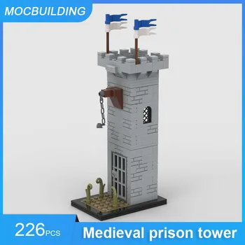 MOC Yapı Taşları Ortaçağ Cezaevi Kulesi Modeli Kale Serisi DIY Tuğla Eğitici Yaratıcı Noel Oyuncaklar Hediyeler 226 ADET