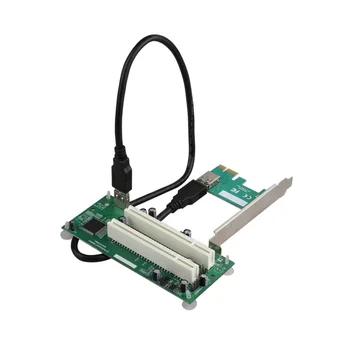 Masaüstü PCI-Express PCI-E PCI Adaptör Kartı PCIe Çift Pcı Yuvası Genişletme Kartı USB 3.0 Ekle Kart