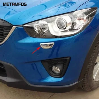 Mazda için CX - 5 CX5 2012 2013 2014 2015 2016 Krom Başkanı İşık Lambası Su Püskürtme Memesi Kapağı Trim Sticker Aksesuarları Araba Styling