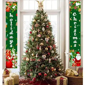 Merry Christmas Afiş Bahçe Yılbaşı Süsleri Ağaç yılbaşı dekoru Ev İçin 2021 Mutlu Yeni Yıl Hediye 2022 Noel Dekor Navidad