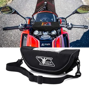 Moto rcycle kolu çanta navigasyon çantası toz geçirmez su geçirmez cep telefonu çantası Moto Morini X-cape 650X 2022 Gidon saklama çantası
