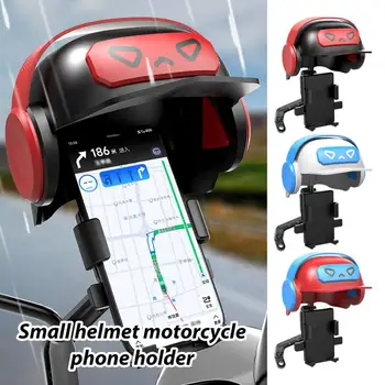 Motosiklet telefon tutucu Sevimli Kulak Mini Kask cep telefonu Anti-Yansıtıcı Güneş Kalkanı Parlama Engelleme Cep telefon tutucu aksesuarı