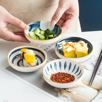 Mutfak seramiği Çanak Çeşitli Baharat Mini Plaka Daldırma Sos Sirke Kase Japon Yaratıcı Sofra Ev Çanak yemek Tabağı