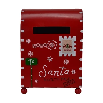 Noel Mini Metal posta kutusu posta kutusu saklama kabı tatil parti dekorasyon