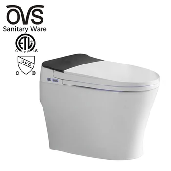 OVS Upc Etl Banyo Lüks Sensör Elektrikli Otomatik Gömme Wc Bide Seramik Zemin Tek Parça Akıllı akıllı tuvalet kasesi