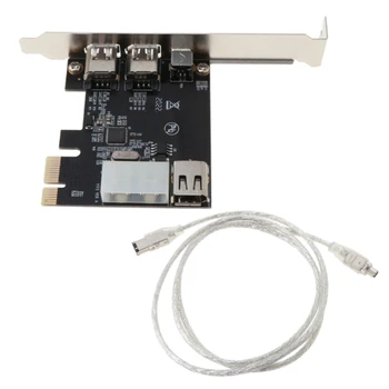 PCI E 1X1394 3 Port Firewire Kartı DV HD Video Yakalama Kartı İle 1394A 6 Pin 4 Pin IEEE1394A Arayüzü Masaüstü İçin
