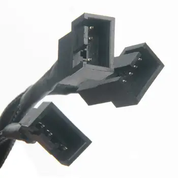 Pin Pwm Fan Kablosu 1 İla 2/3/4 Yollu Splitter Siyah Kollu 27cm Uzatma Kablosu Konektörü PWM Uzatma Kabloları