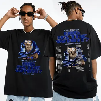 Rapçi Drake Şarkıcı 2024 Müzik Turu Fan T-Shirt Erkek kadın Streetwear Hip Hop Harajuku Kısa Kollu Tees Moda T Shirt Erkek