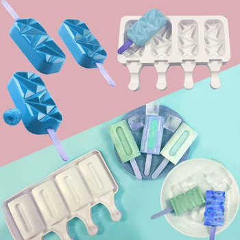SHENHONG Soğuk İçecek Yapma Araçları Silikon Popsicle Kalıpları Ev Yapımı Dondurucu Suyu Popsicle Dondurma Kalıp Yaz Buz Küpü Tepsi
