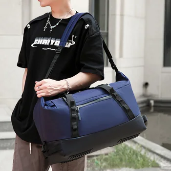 Spor çantası taşınabilir iş seyahat çantaları kuru ıslak ayırma su geçirmez çanta çok fonksiyonlu açık spor sırt çantası X16A