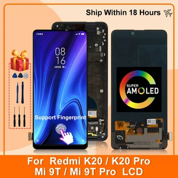 Süper Amoled Xiaomi 9T Mi 9T Pro LCD Ekran Dokunmatik Ekran Digitizer Meclisi İçin Xiaomi Redmi K20 Pro K20 LCD Parçaları Değiştirin