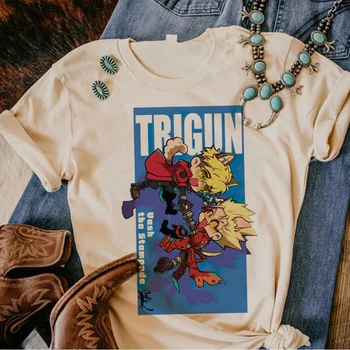 Trigun t-shirt kadın Japon manga anime tshirt kadın streetwear giyim