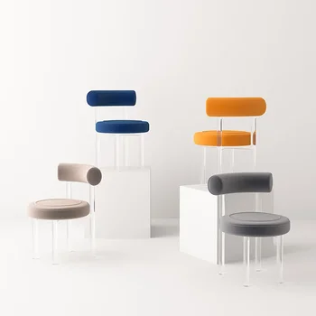 YY Akrilik Sandalye şeffaf Kristal Tabure basit yatak odası makyaj Plastik
