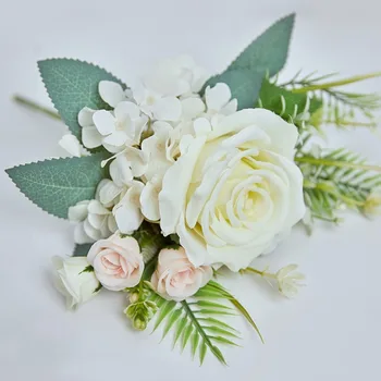 Yapay Gül çiçek Buketi Sahte Gül Kaynaklanıyor Düğün Araba Aranjmanı gelin Buketi Centerpiece Sahte Sahte İpek Çiçekler